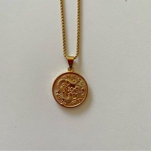 NEW gold dragon necklace